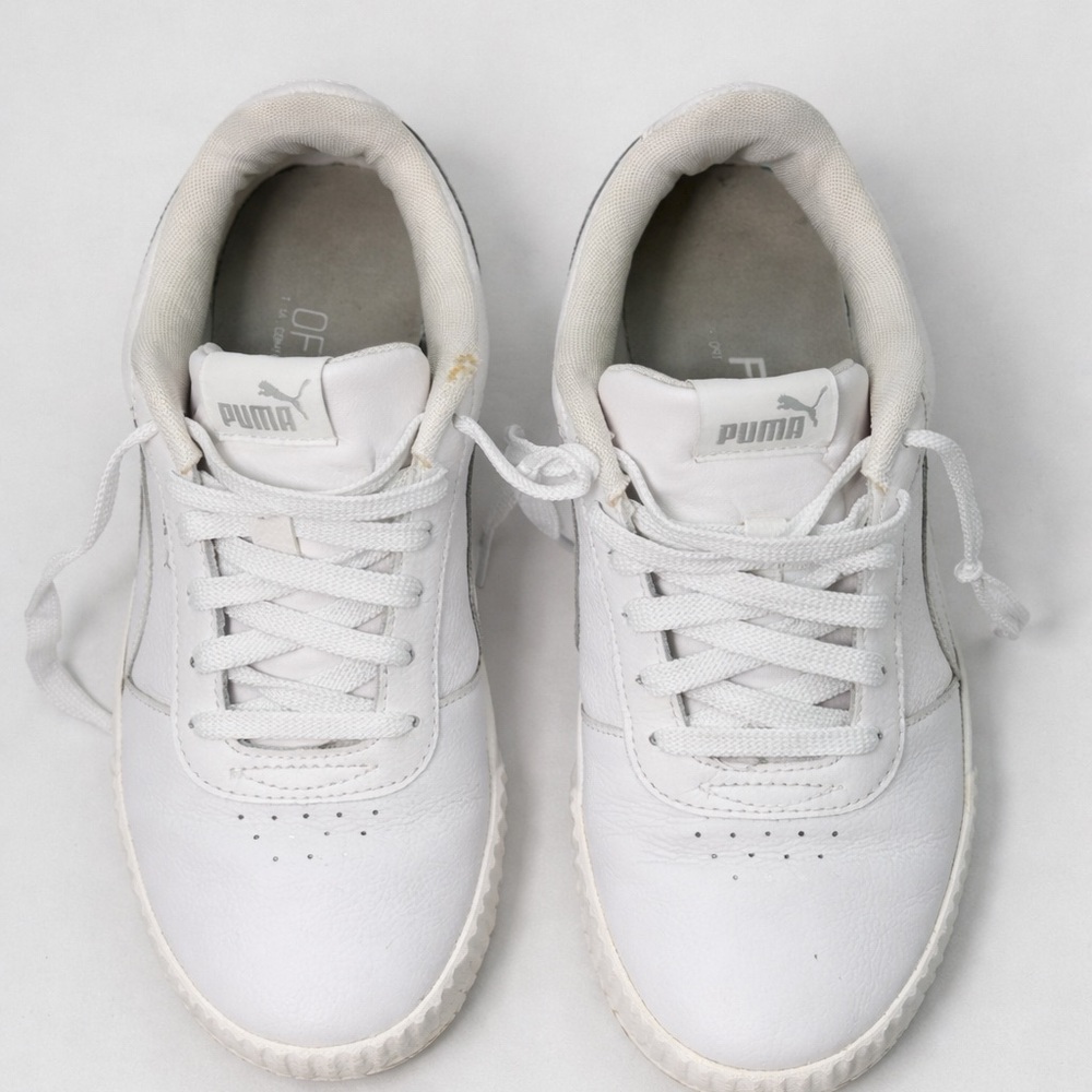 Puma Carina White Platform Sneakers Women’s Size 9 SoftFoam+